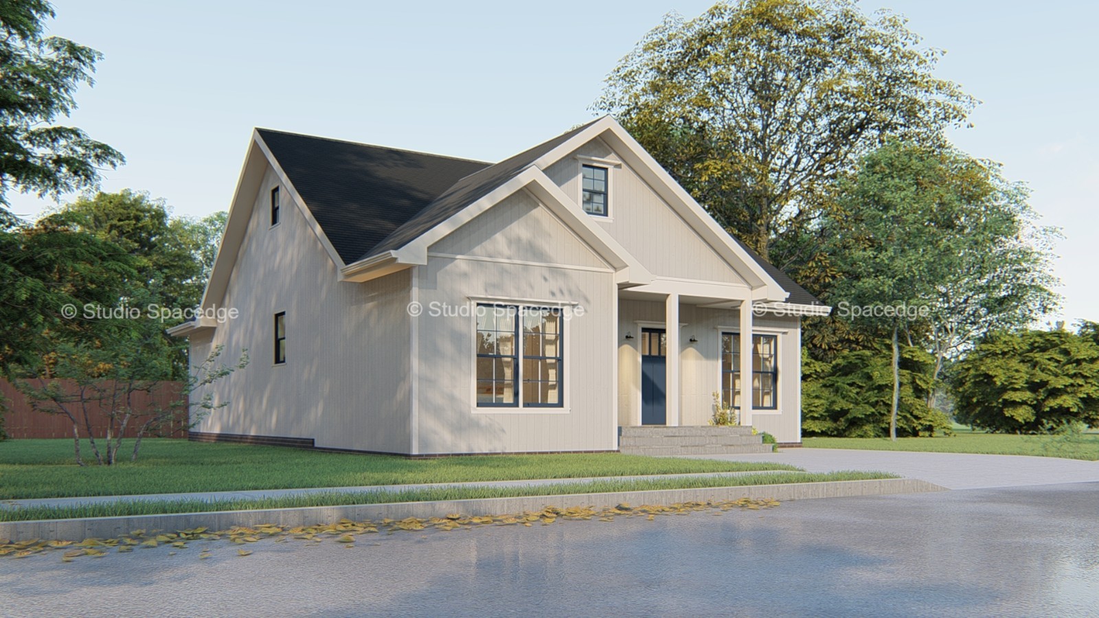 Custom Cottage Modern House Plan with 2 Beds 1 Bath PDF Hard (A4 Copy) FREE CAD