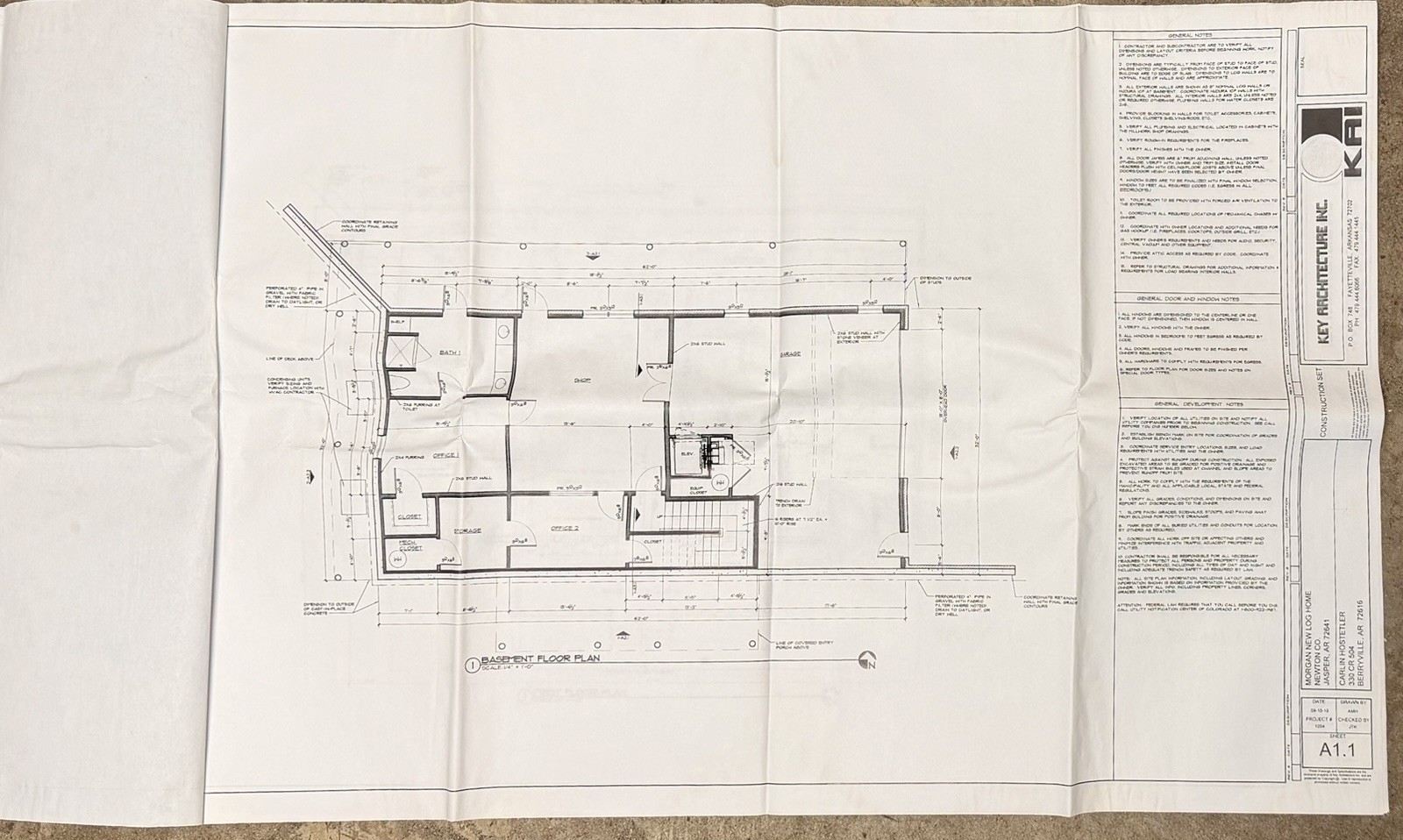 Custom Log Home Blueprint Plans Morgan Home Jasper AR Architecture 10 Sheets