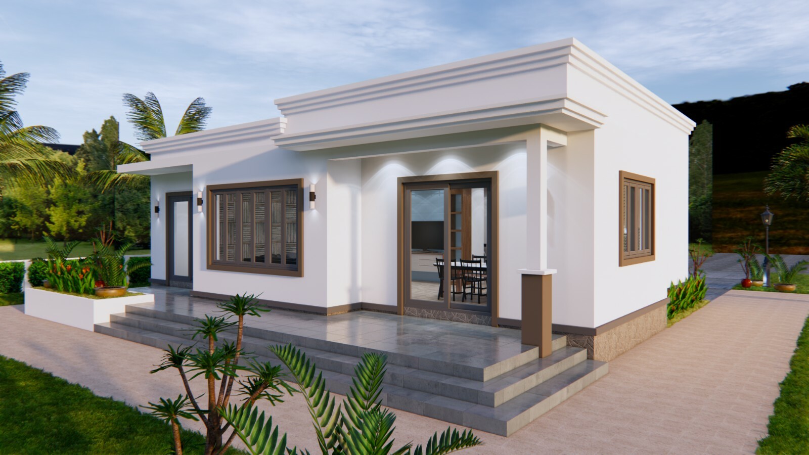 40×30 Feet House Plan 12×9 Meter 2 Beds 2 Baths Flat Roof PDF (A4 Hard Copy)