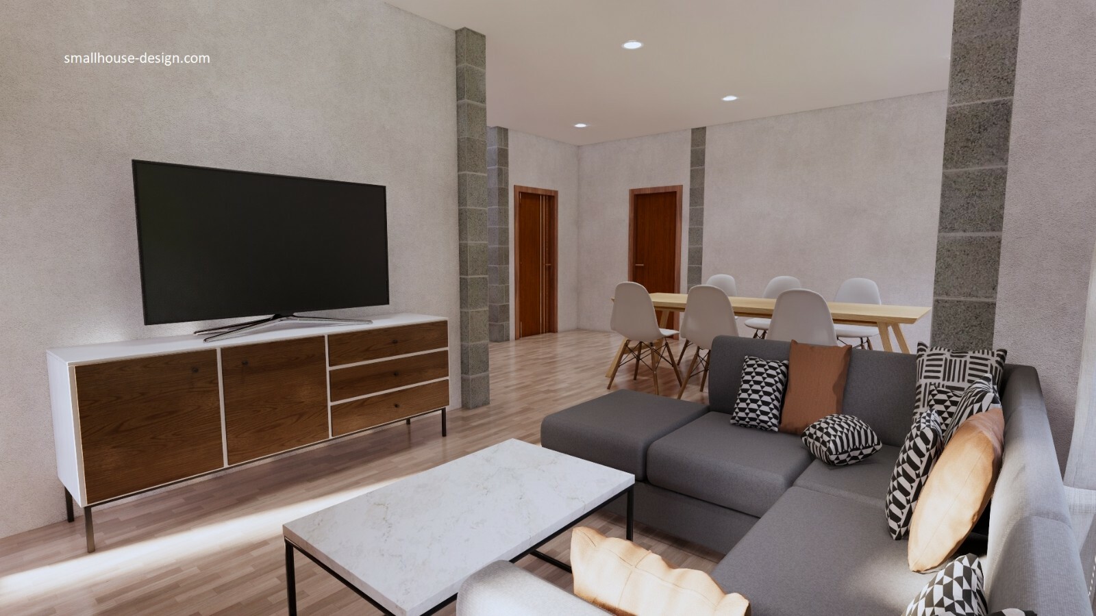 27×40 Feet Small House Design 8×10 Meter 4 Beds 3 Baths Hip Roof (A4 Hard Copy)