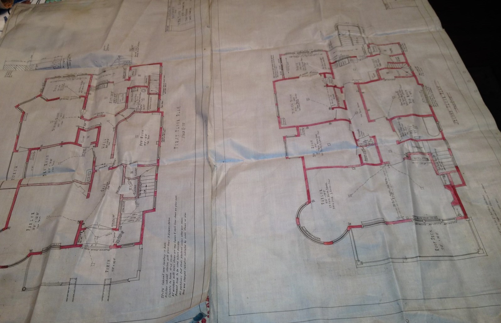 Vintage 1920 ALTERATIONS TO RESIDENCE FLOOR PLANS 1st & 2nd Floors Chicago,IL