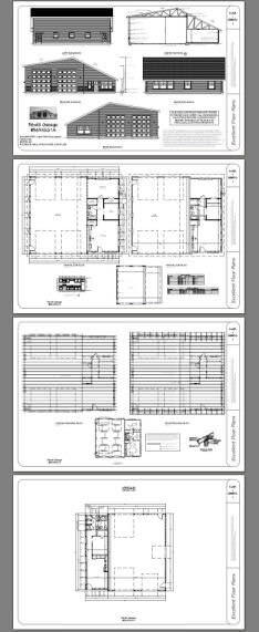 56×48 2 RV Garage – 1 Bedr 1 Bath – 2,649 sq ft – PDF Floor Plan – Model 1A