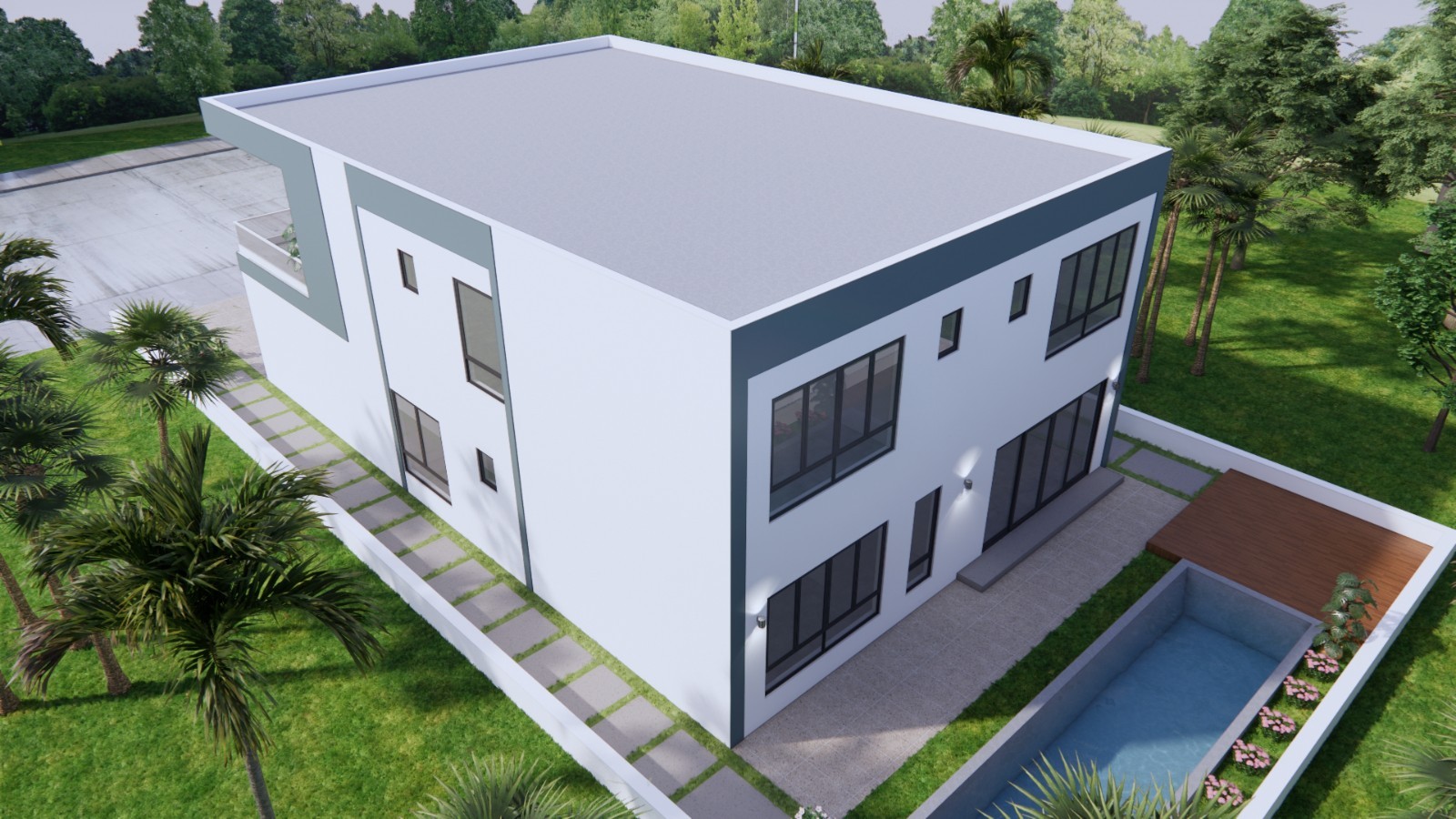 39×56 Feet House Plans 3d 12×17 Meter 5 Beds 7 Baths A4 Printed PDF & CAD Plan