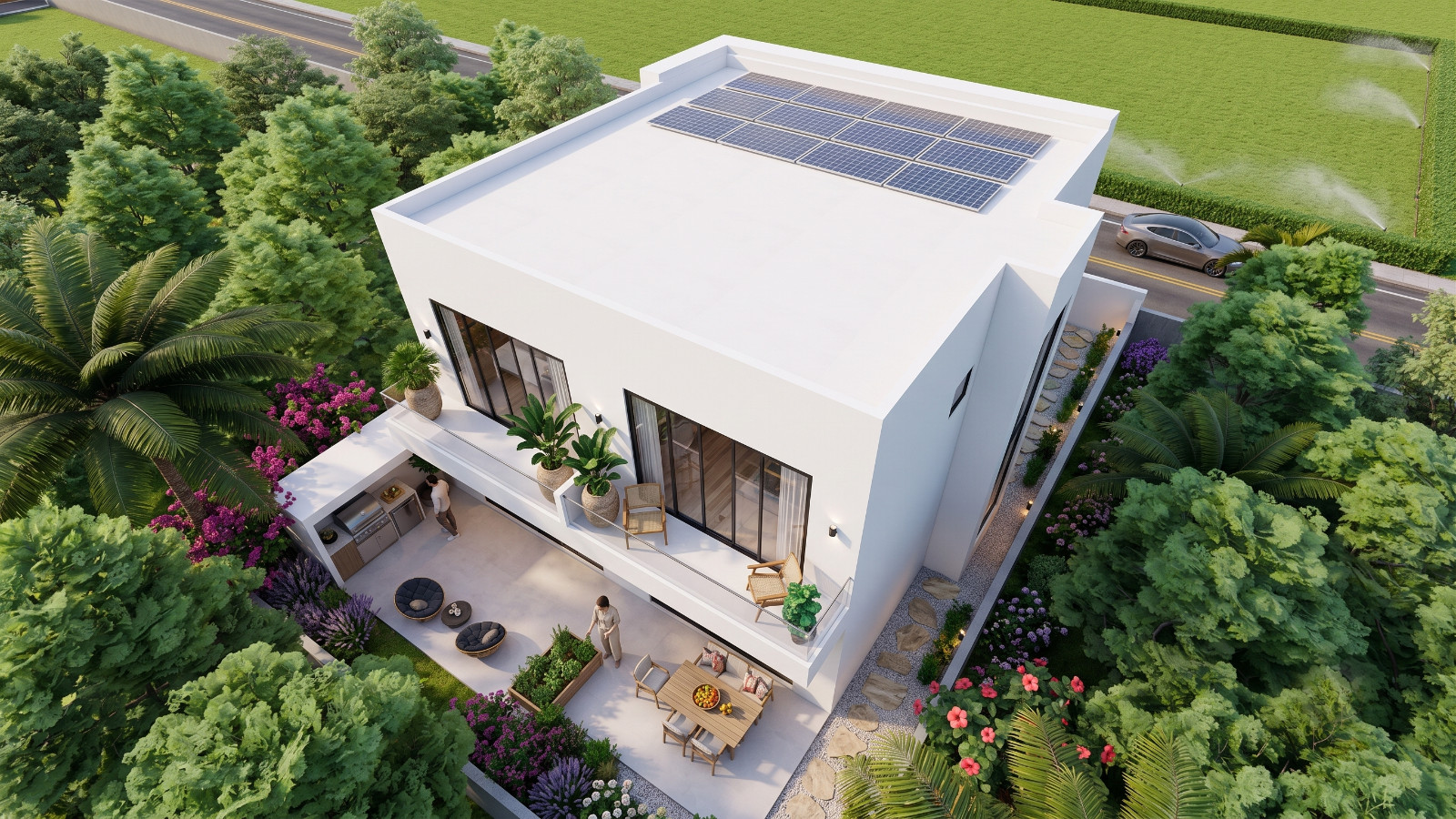 30×33 Ft House Design Plans 9×10 Meter 4 Beds 4 Bath A4 Printed, PDF & CAD Plan