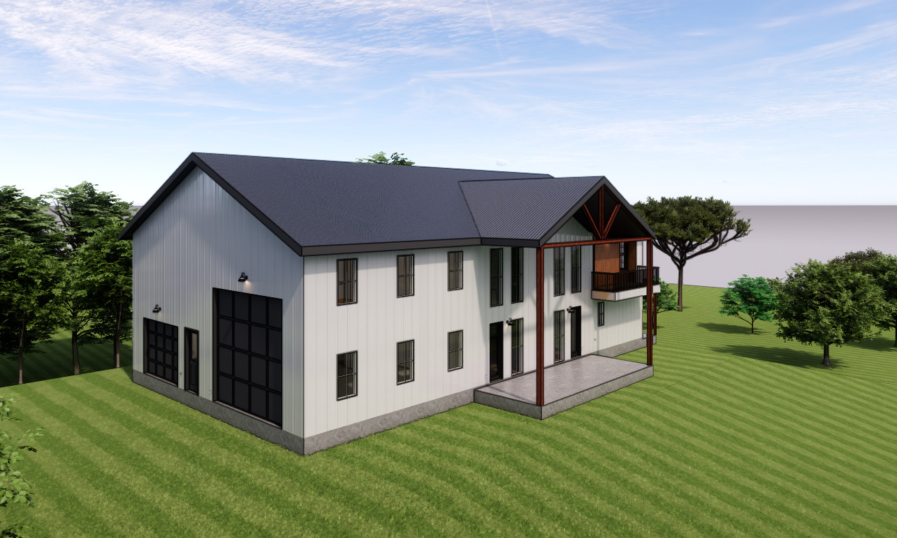 Timber Trails Barndominium – 5 Bedrooms / 5 Baths 4,147 SF Design Blueprints