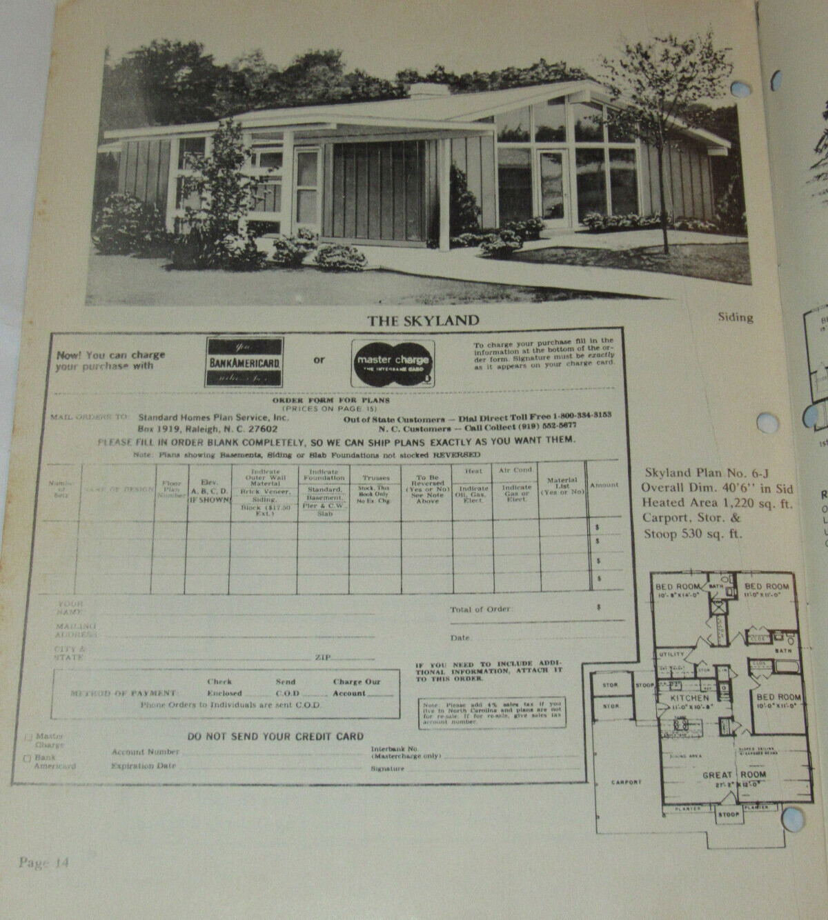 VTG 1970s ’16 HOMES FOR FAMILY LIVING-GREAT ROOM’ CATALOG OF HOUSE PLANS/LAYOUTS