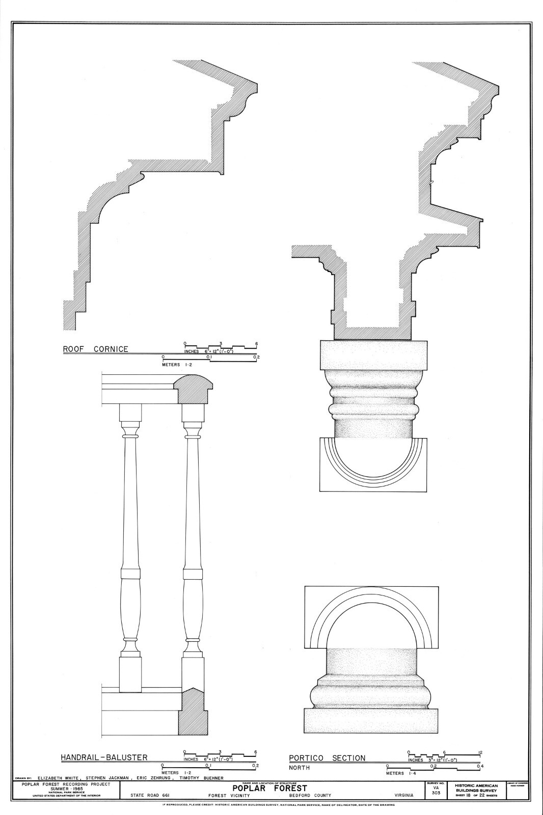 Poplar Forest by Thomas Jefferson, octagon Colonial country house detailed plans