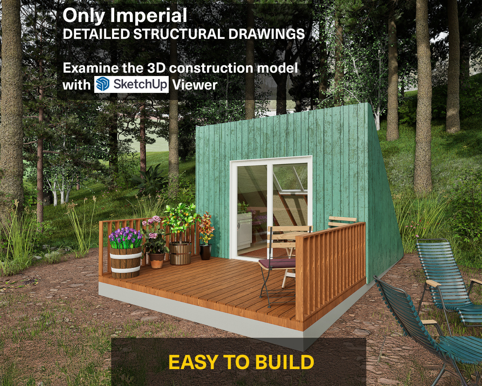 Easy To Build A Frame Cabin Plans, Changeable & Expandable, Hard Copy