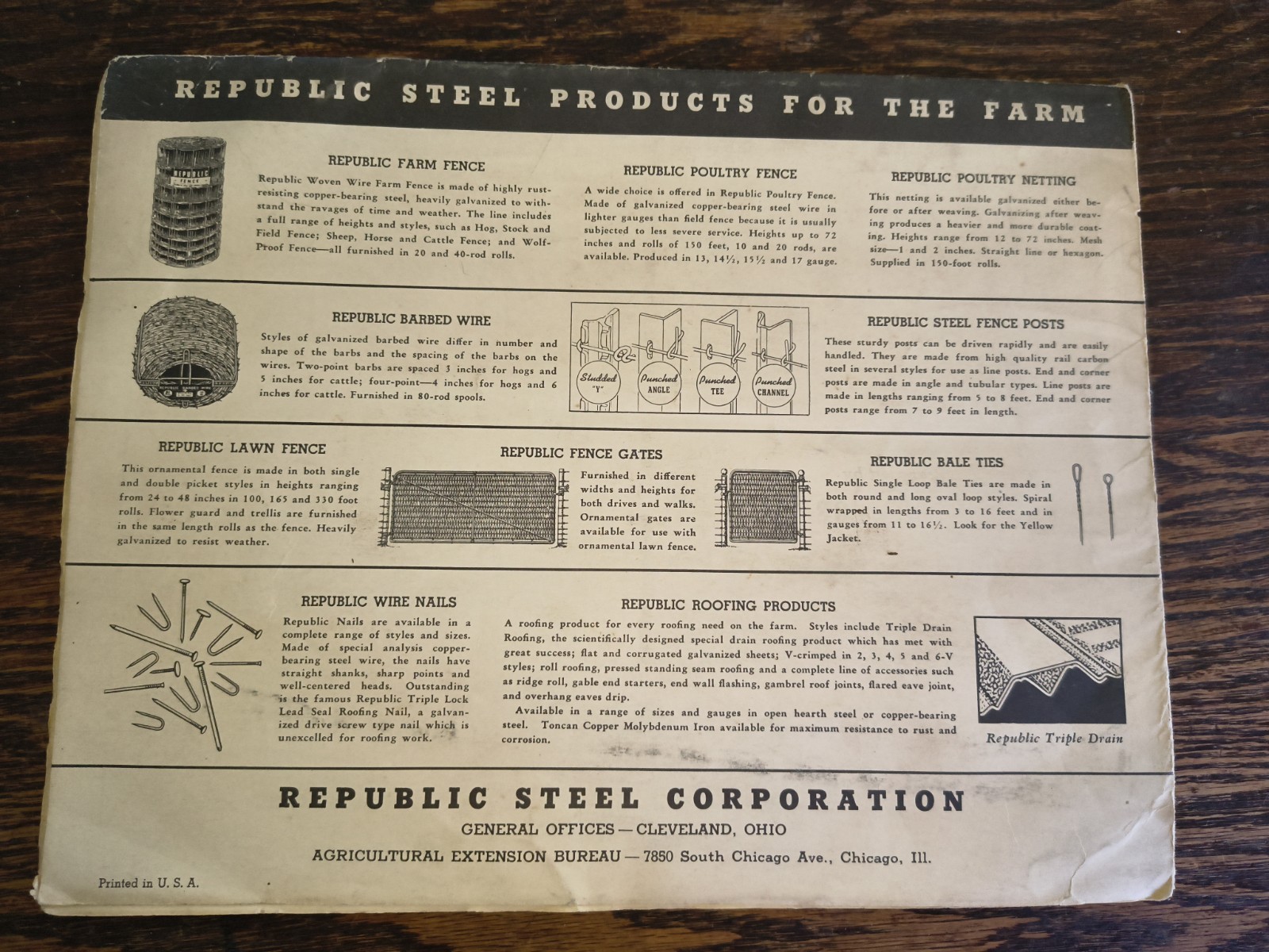 Vintage Corn Crib And Grainary Blue Prints Building Plan Republic Steel Corp Chi