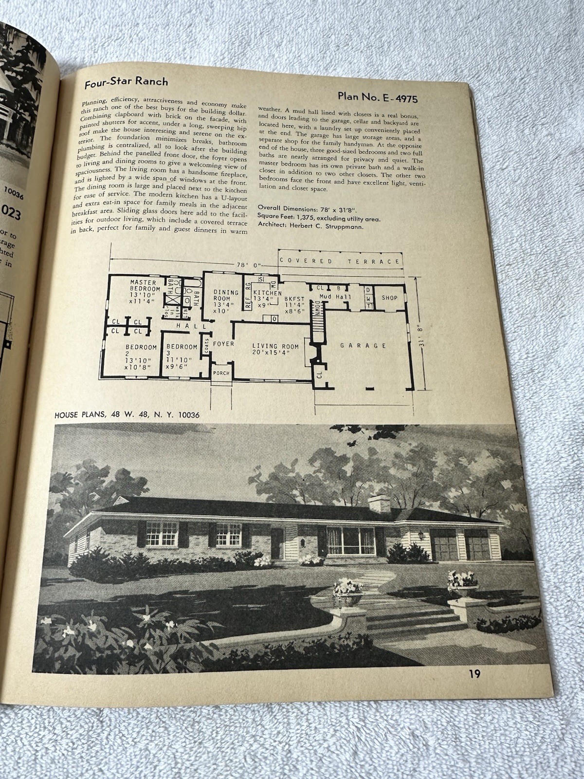 VTG Best Home Plan 1978 Mid Century Modern House Design Floor Plan Blueprints