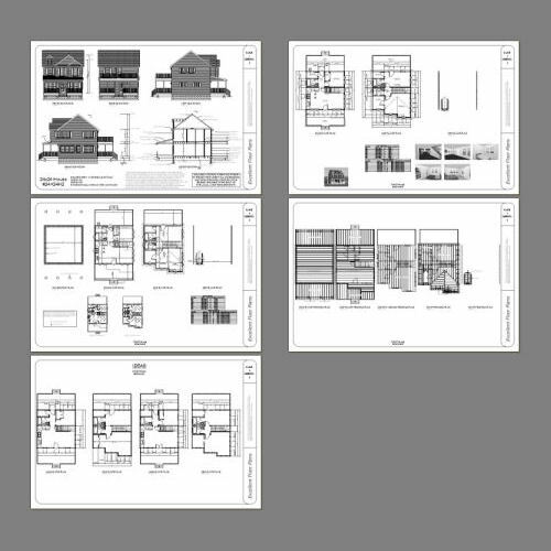 24×24 House — 3 Bedroom 3 Bath — 1,143 sq ft — PDF Floor Plan — Model 2