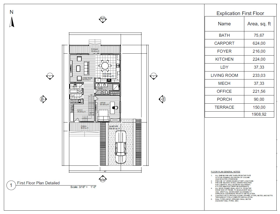 42’x70′ 2 Bed, 2 Bath A-Frame Cabin Architectural Build Plans PDF Download