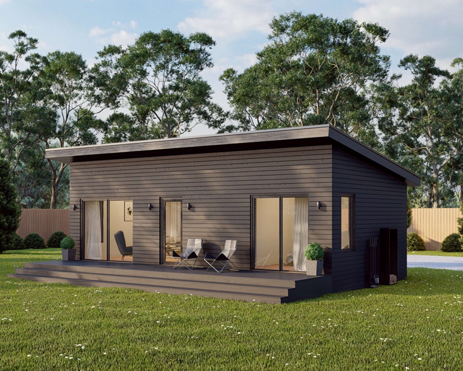 Modern Cabin House, 16′ x 32′, 512 Sq Ft, Tiny House, Architectural Plans