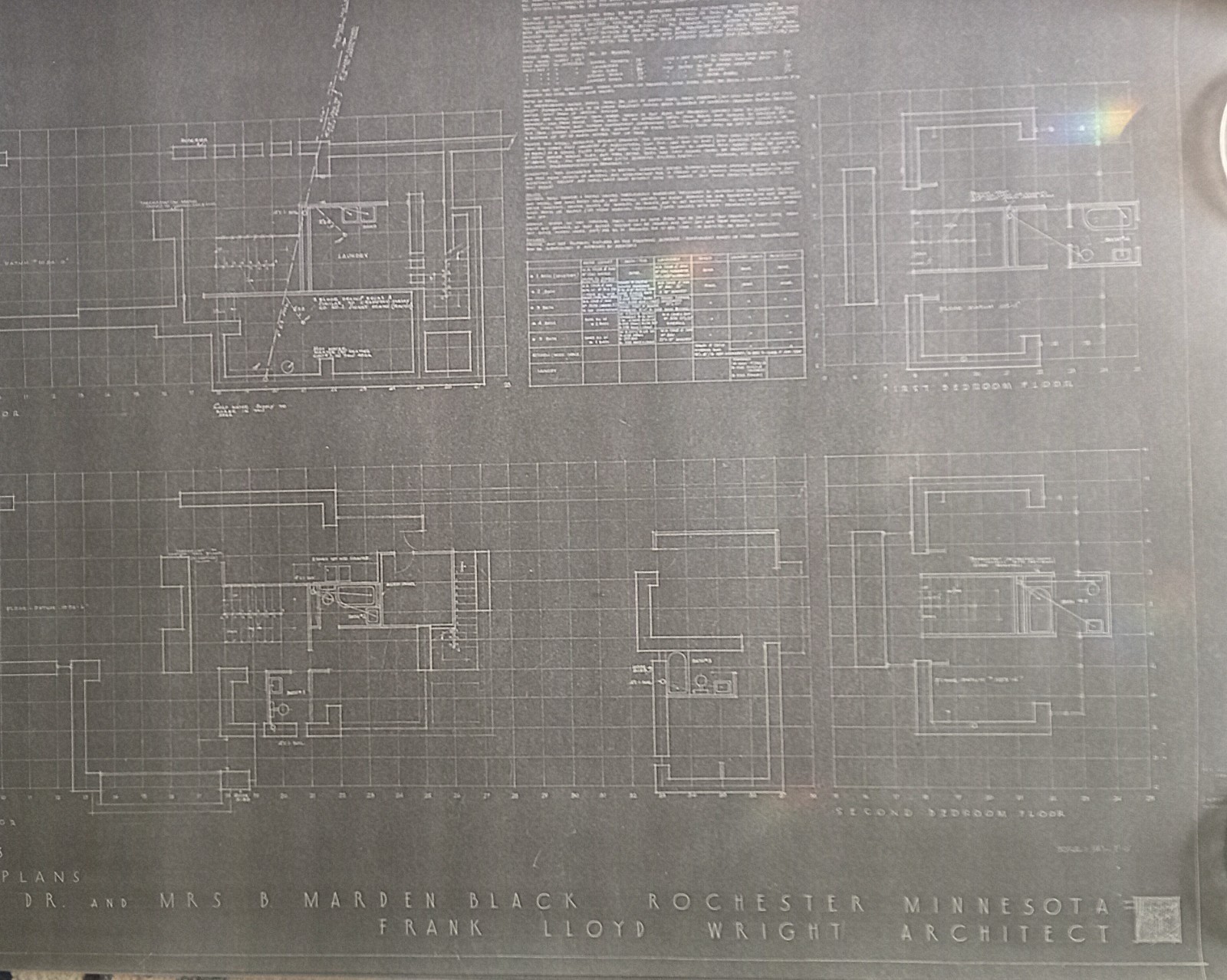 FRANK LLOYD WRIGHT : PROJECT FOR B. MARDEN BLACK , 1947 , ROCHESTER MINN.