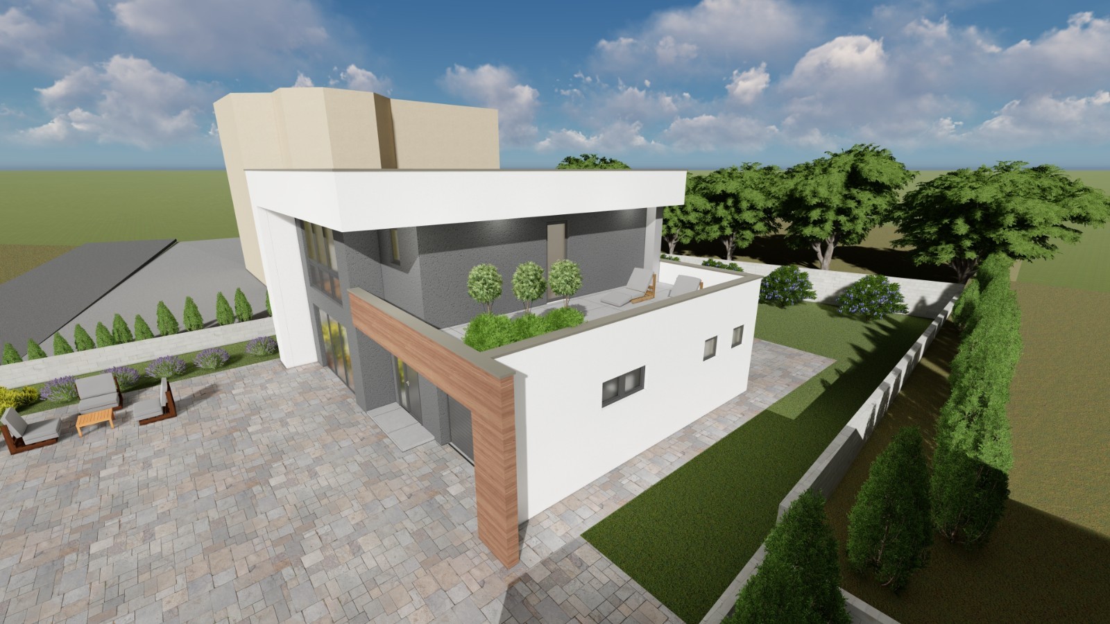 Modern 3 Bedroom 2 Bathroom House Floor Plan Blueprints+CAD File,235 m2/2530sqft