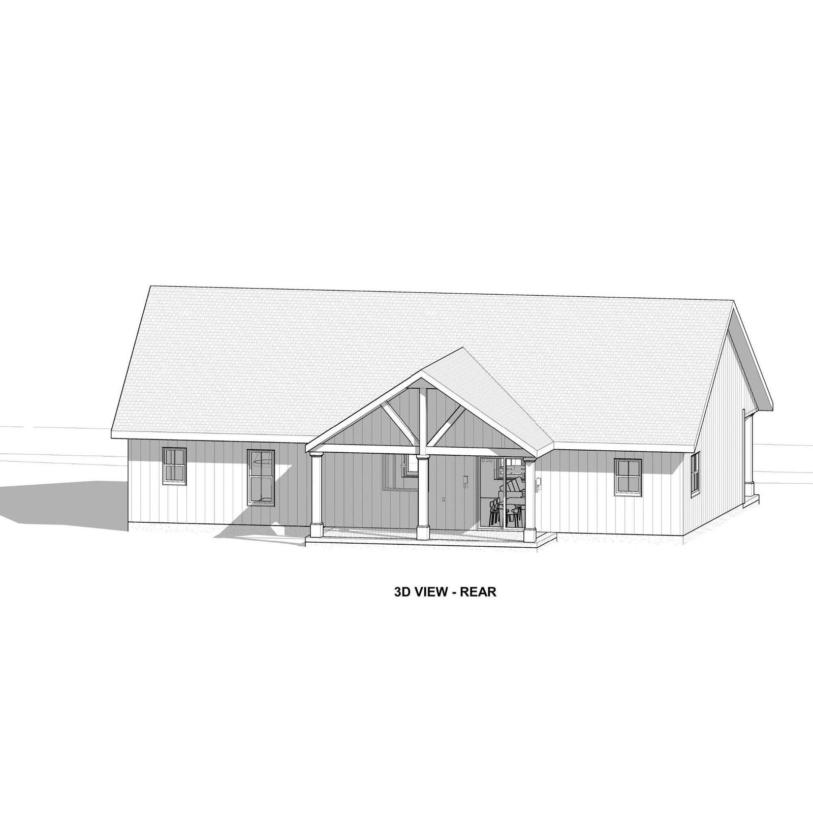 Homestead 3 bed 2.5 bath (60’x30′) 1800 SF Custom House Plans and Blueprints