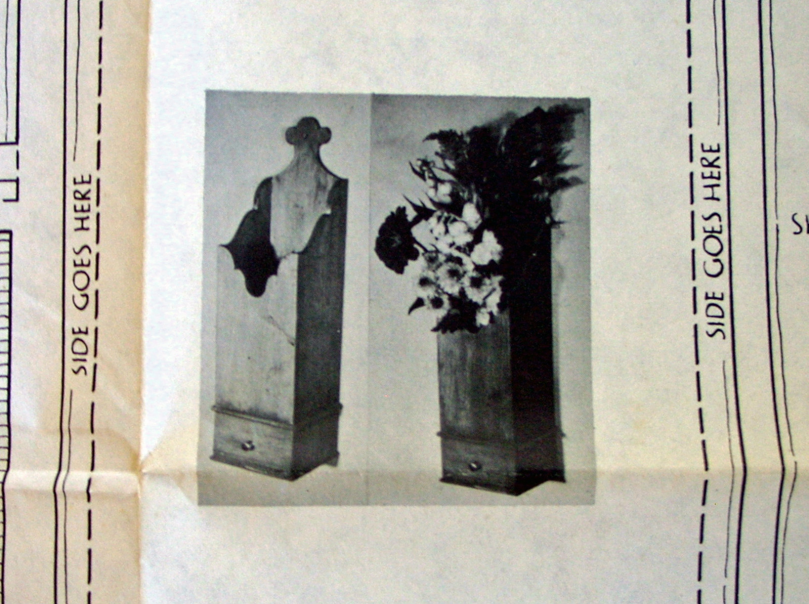 Wall Shelf & Wall Pocket Original Plans 1952 Craftsman Pattern Club