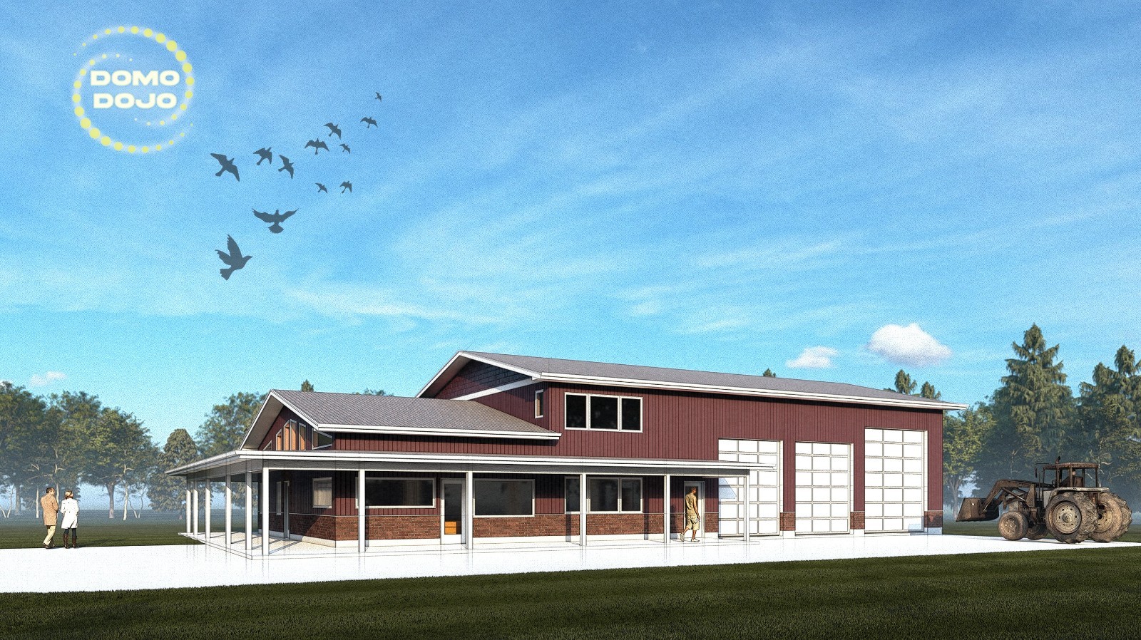 Vast Veranda Barndominium Plans – PDF Downloadable Blueprint