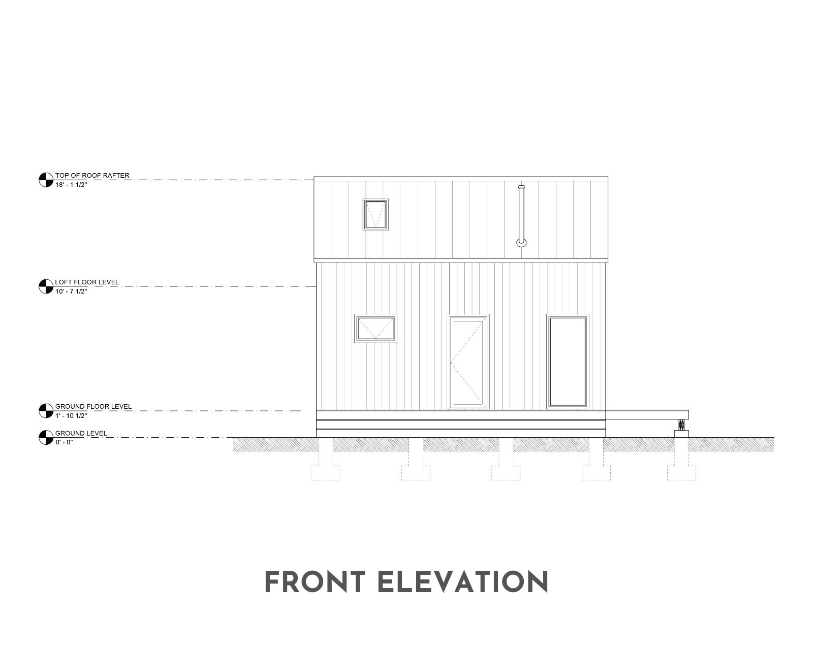 Modern Cabin House, 12’ x 20’, 240 Sq Ft, Tiny House, Architectural Plans