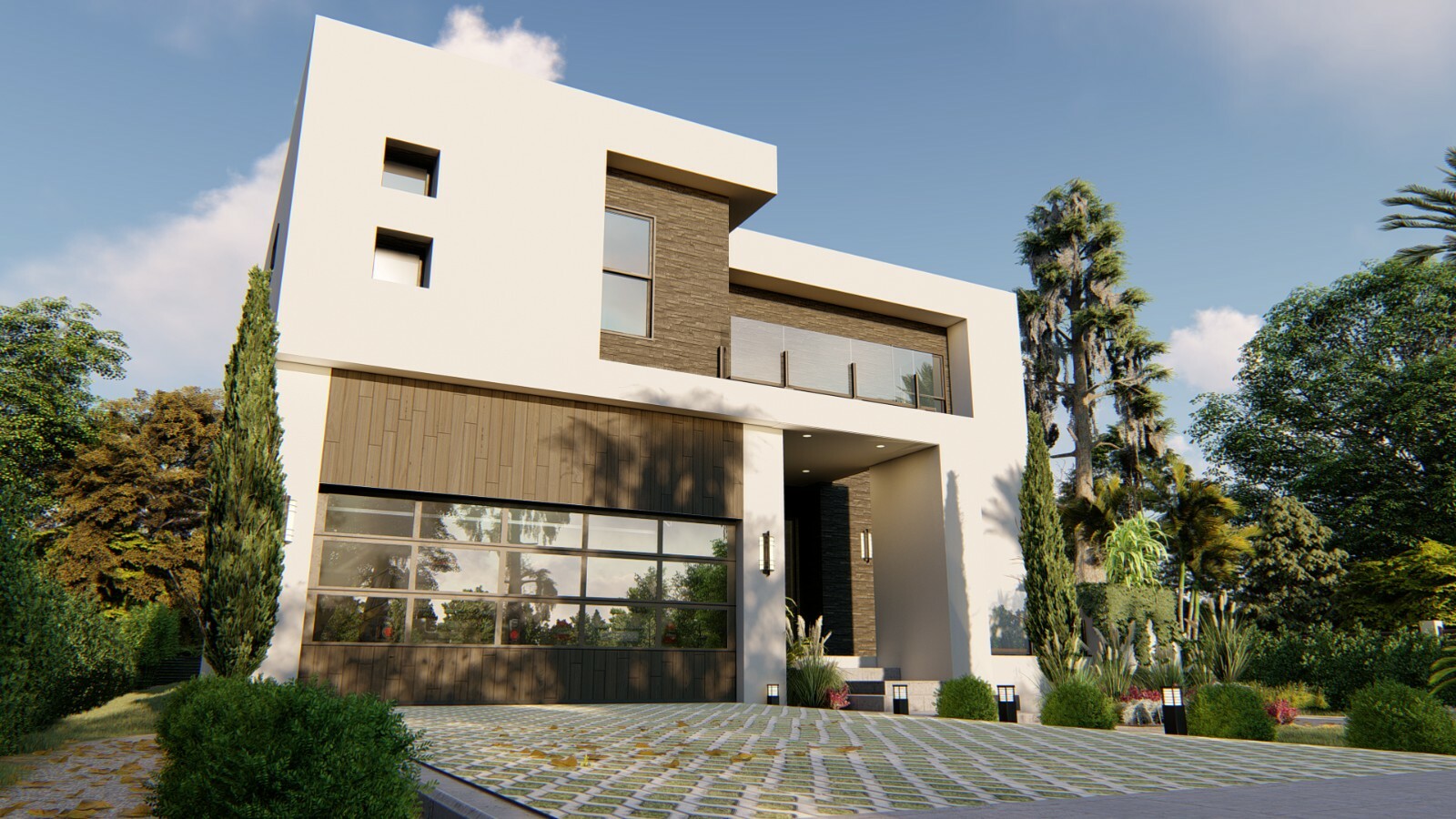 CADFILE BLUEPRINTS CONTEMPORARY TWO STORY HOUSE PLAN ARCHUP #101