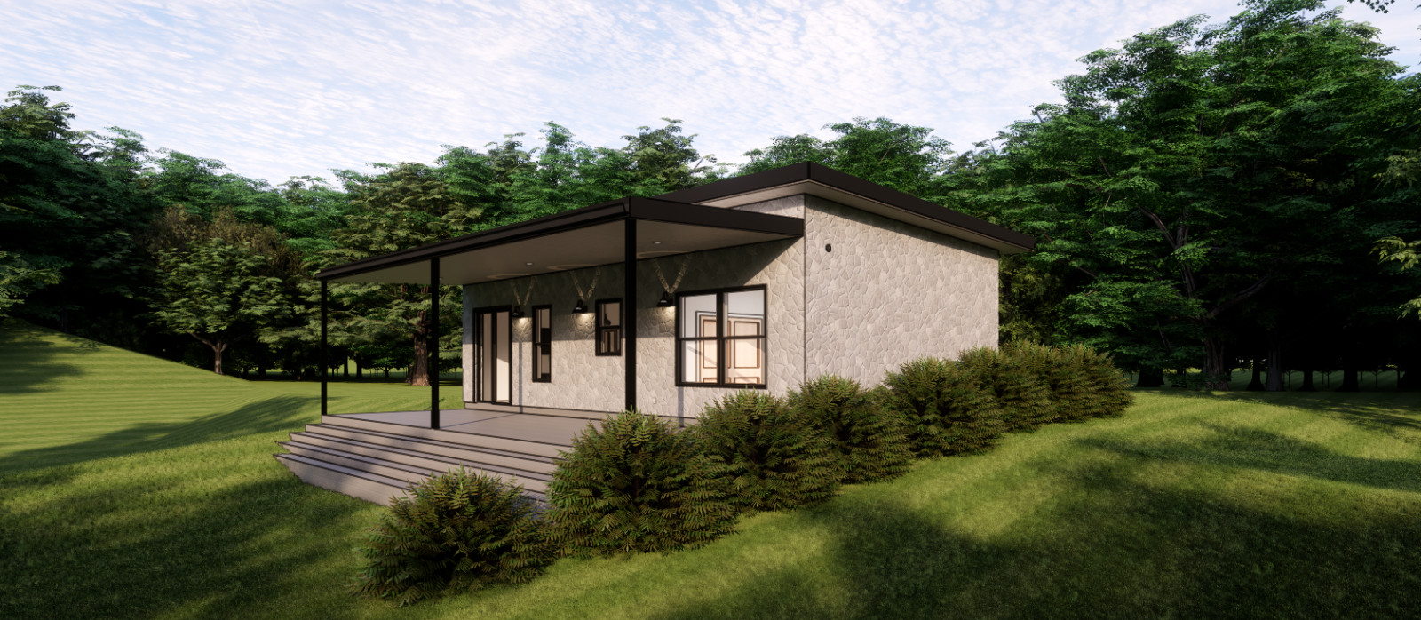 The Bungalow Barndominium Plan – 3 Bedrooms / 2 Baths 860 SF Design Blueprints