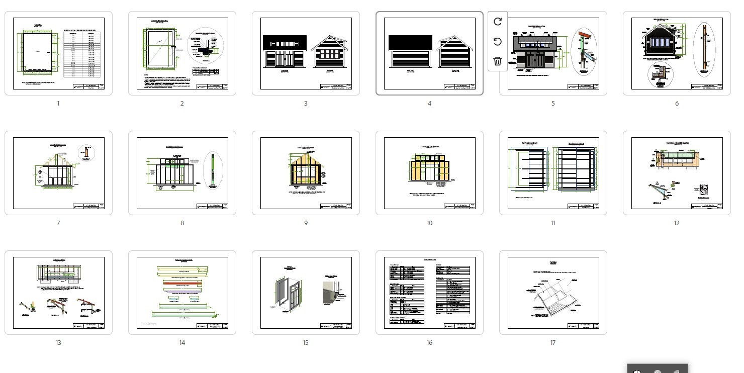 12×16 Modern Gable Shed Plans ,Backyard Storage Blueprints
