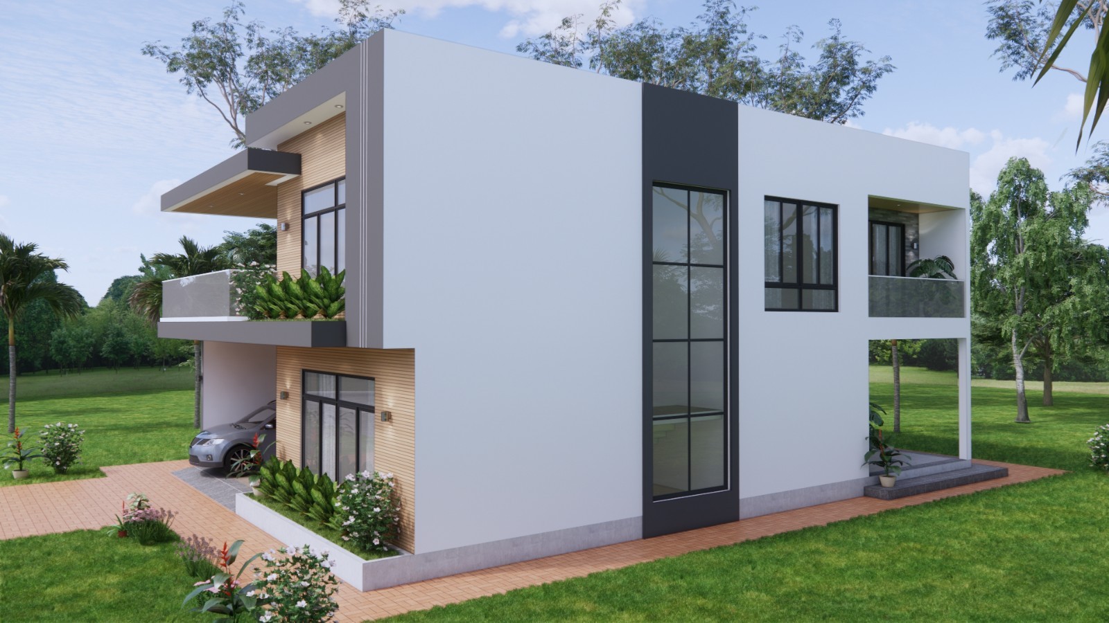 39×49 Ft House Design Plans 12×15 Meter 5 Bed 6 Bath Terrace Roof (A4 Hard Copy)
