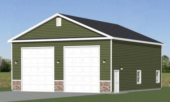 36×42 2 RV Garage – 1,512 sq ft – PDF Floor Plan – Model 1A