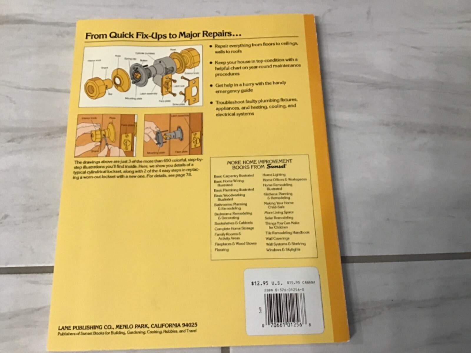 NEW Home Repair Handbook by SUNSET for Home Improvements by LANE 