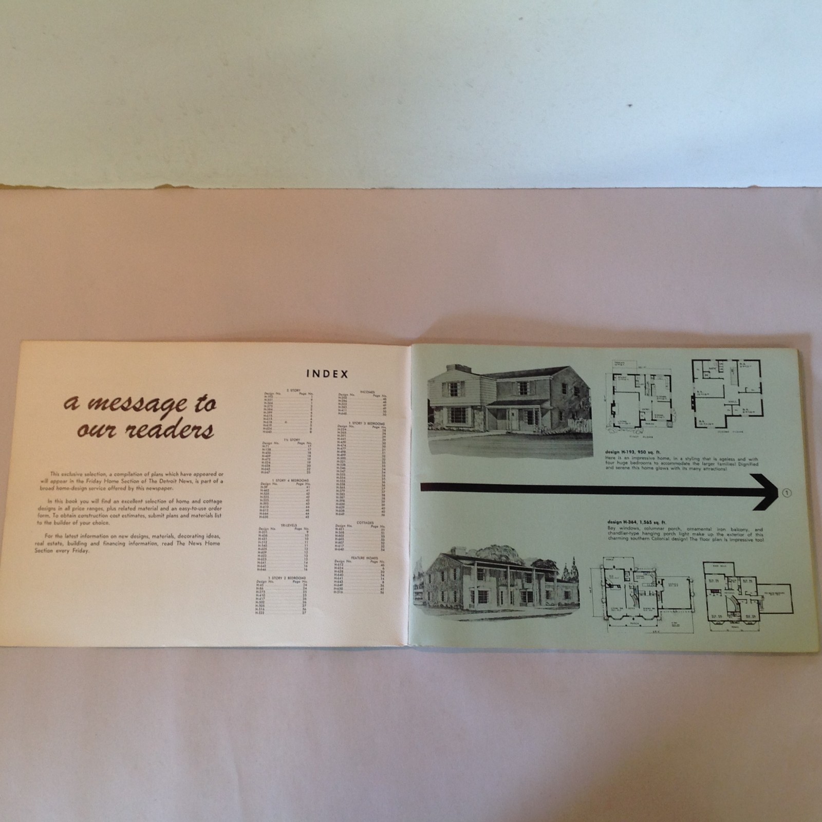 Vintage 1950’s-60’s The Detroit News Parade of Homes 92 Home Designs Booklet MI