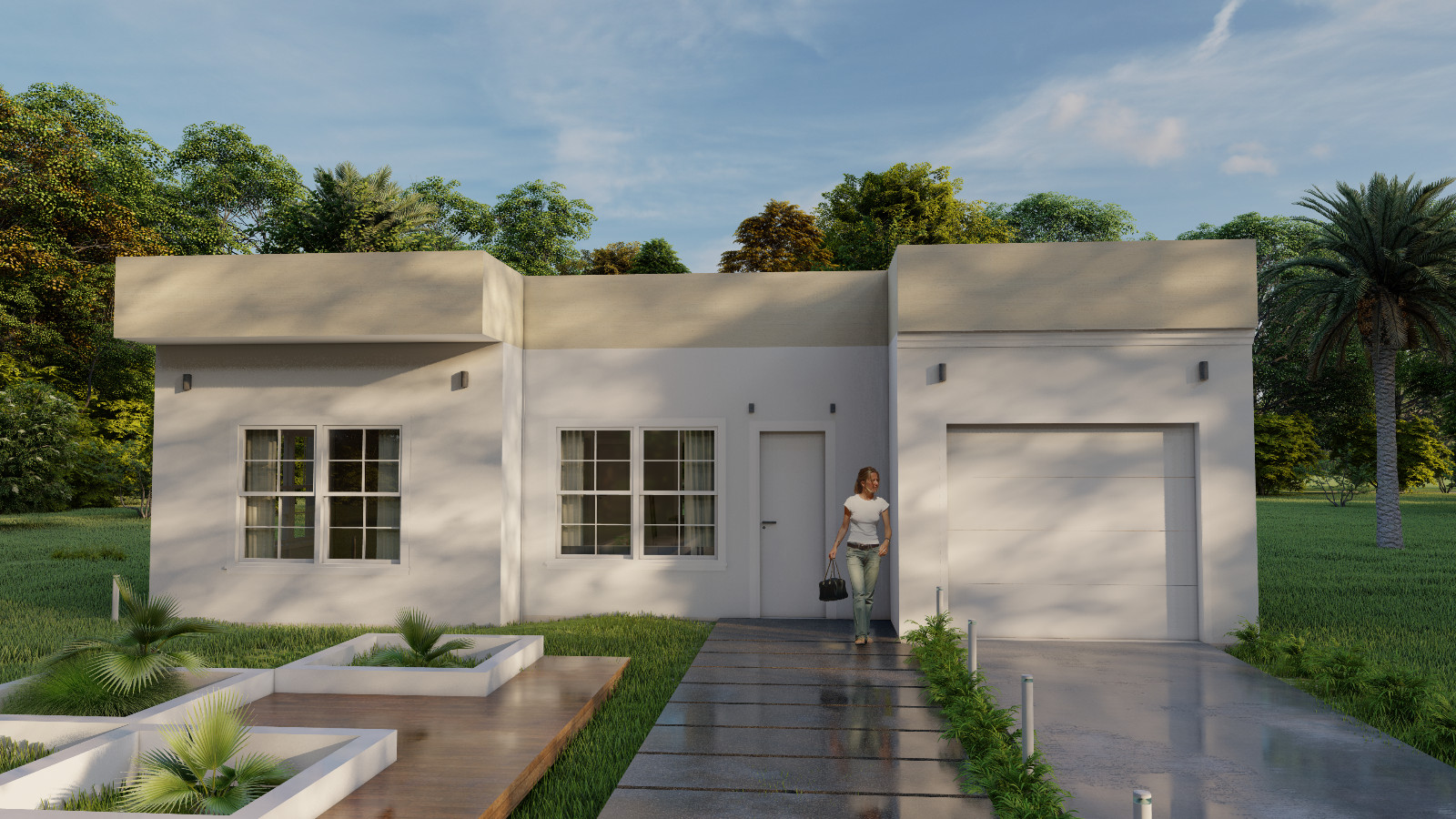 Contemporary House 114 m2 – 2 Bedrooms- 2 Bathrooms – Plan PDF