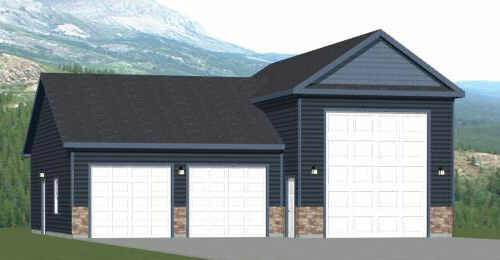 42×40 1 RV 2 Car Garage — PDF Floor Plan — 1,537 sq ft — Model 1B