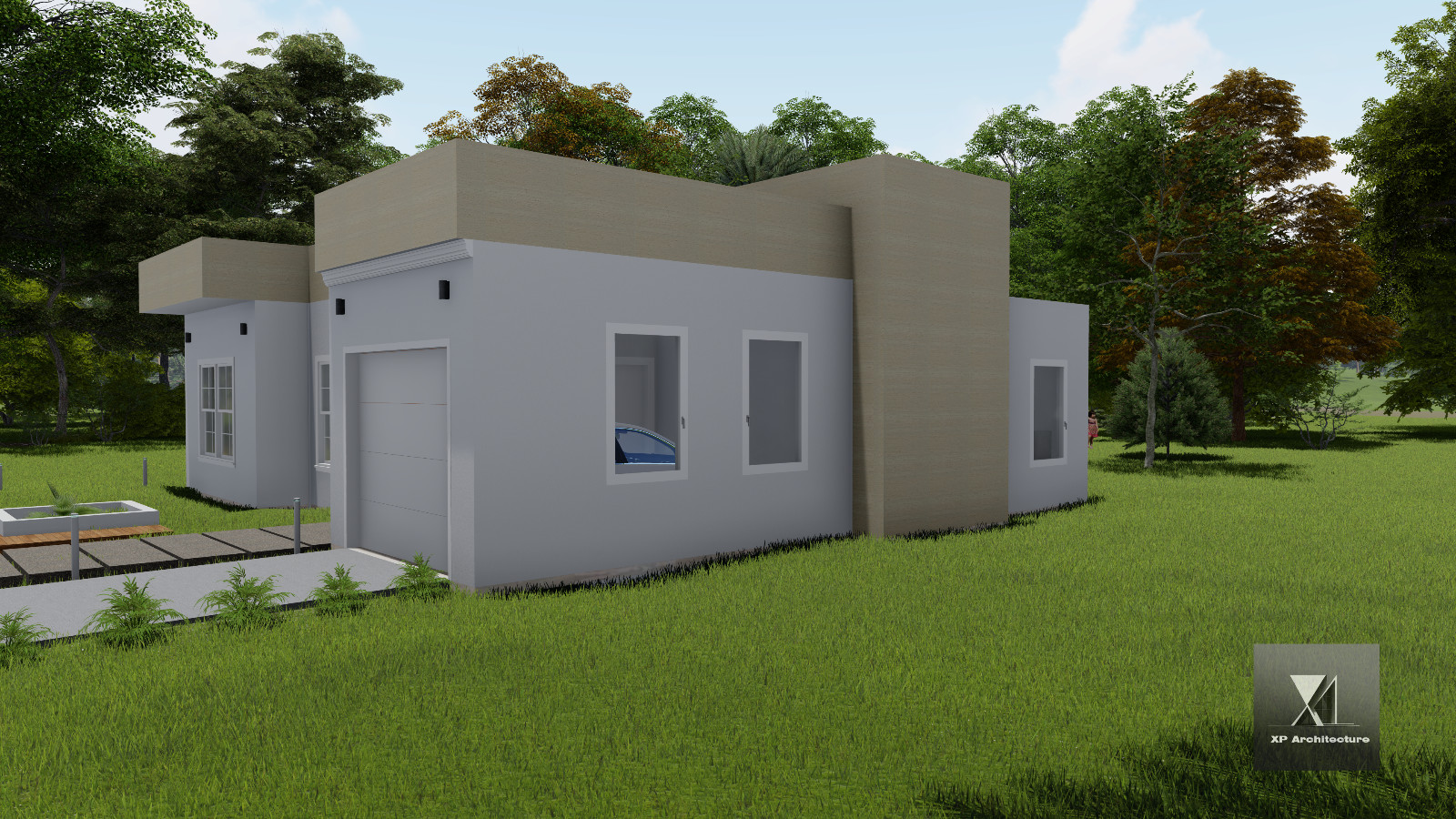 Contemporary House 114 m2 – 2 Bedrooms- 2 Bathrooms – Plan PDF
