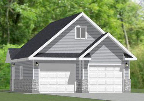 24×30 2-Car Garage — 1,069 sq ft — PDF Floor Plan — Model 2A