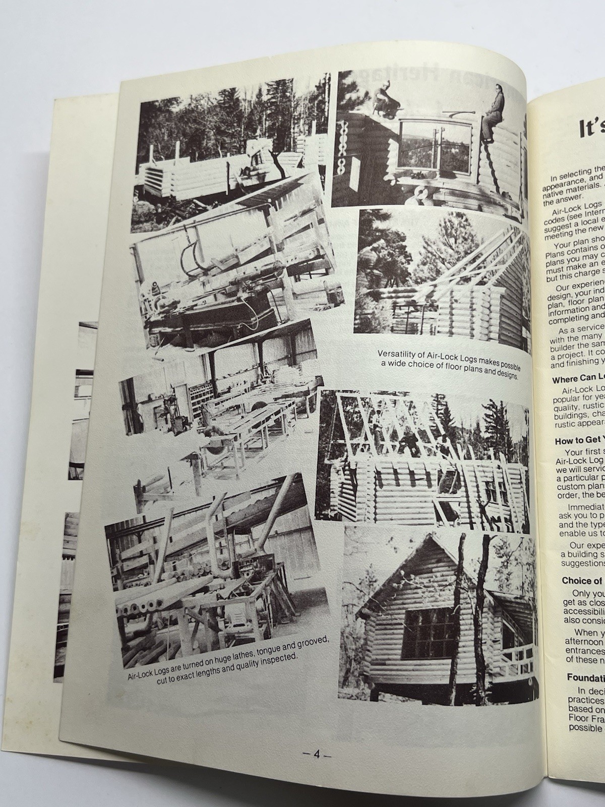 Log Cabins: Fifty-Five Plans / Designs Air-Lock Log Company