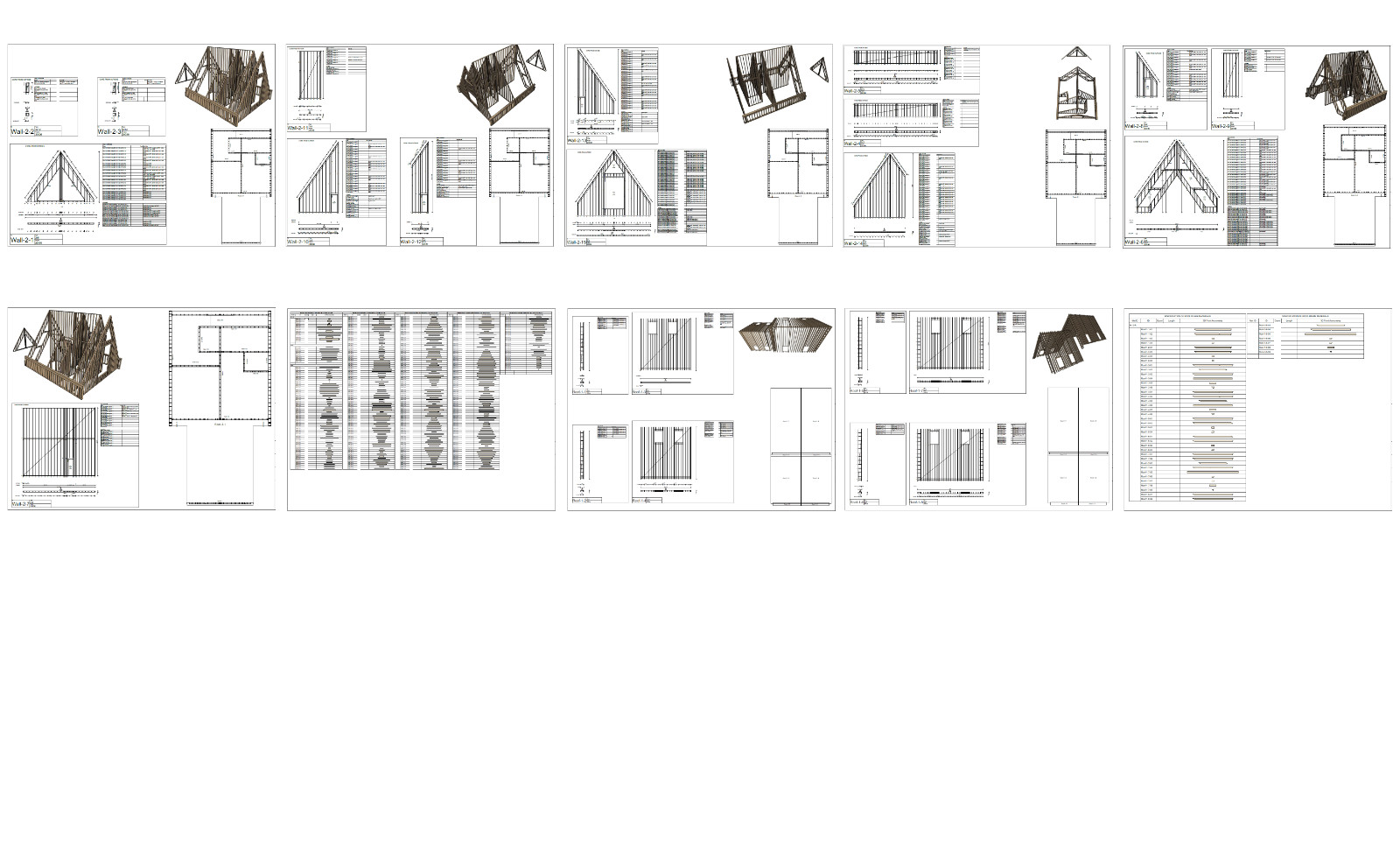 35’x65′ 4 Beds, 4 Bath Double A-Frame Architectural Build Plans PDF Download