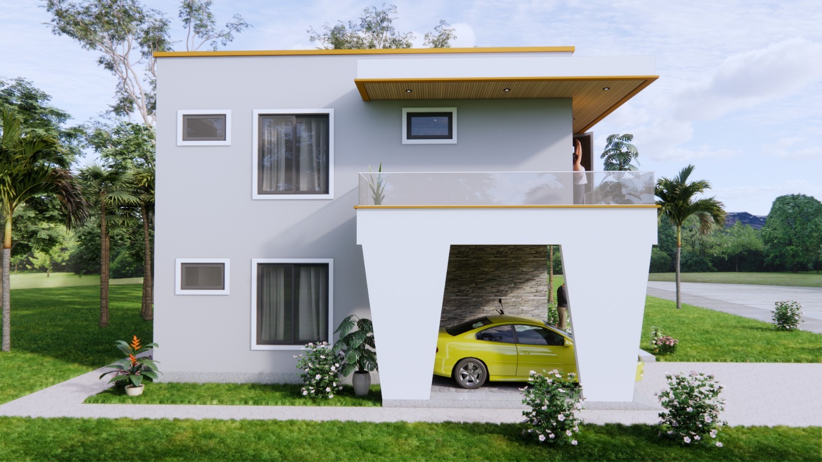 7×9 Meter House Plan 4 Bed 3 Bath | 23×30 Ft Hidden Shed Roof PDF & A4 Hard Copy