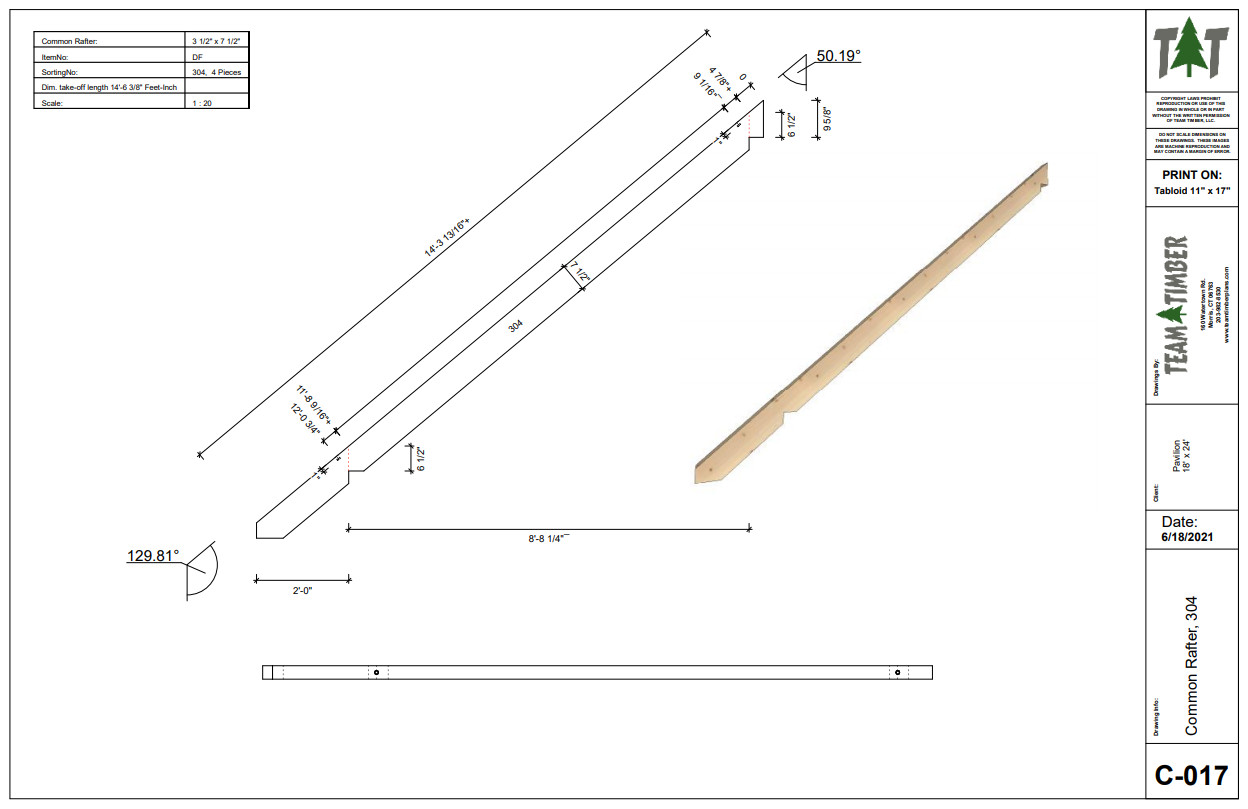 18′ x 24′ Timber Frame Pavilion DIY Building Plans, Downloadable PDF