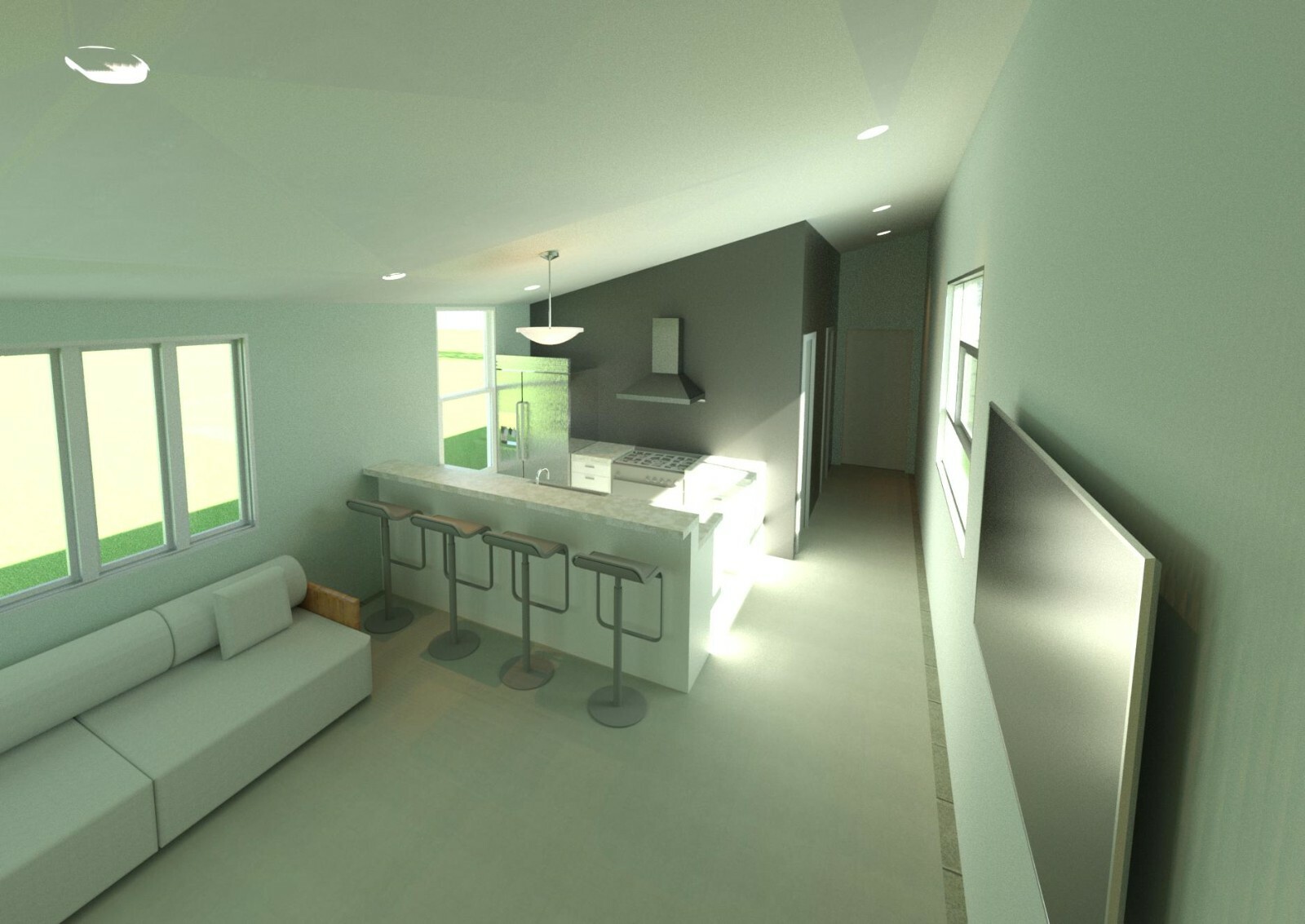 Modern Tiny House Floor Plans- 1 bedroom, 572 sf. Living Space.