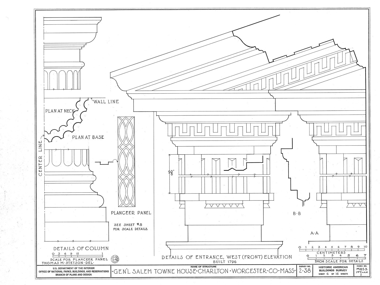 Federal style wood house, Traditional Colonial home, architectural blueprints