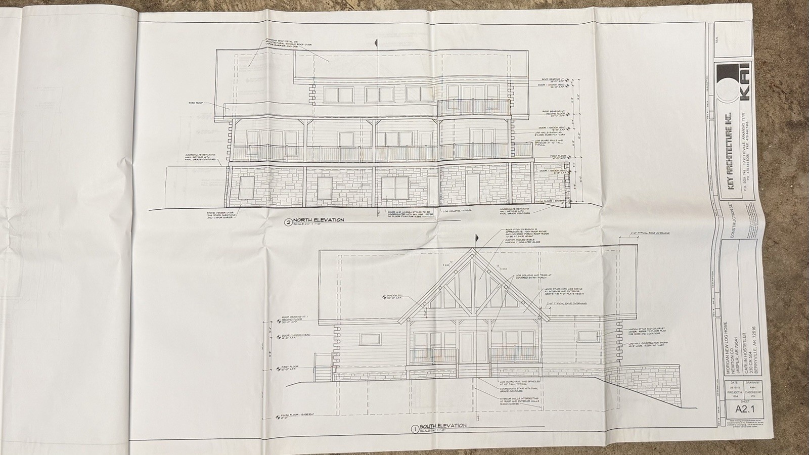 Custom Log Home Blueprint Plans Morgan Home Jasper AR Architecture 10 Sheets