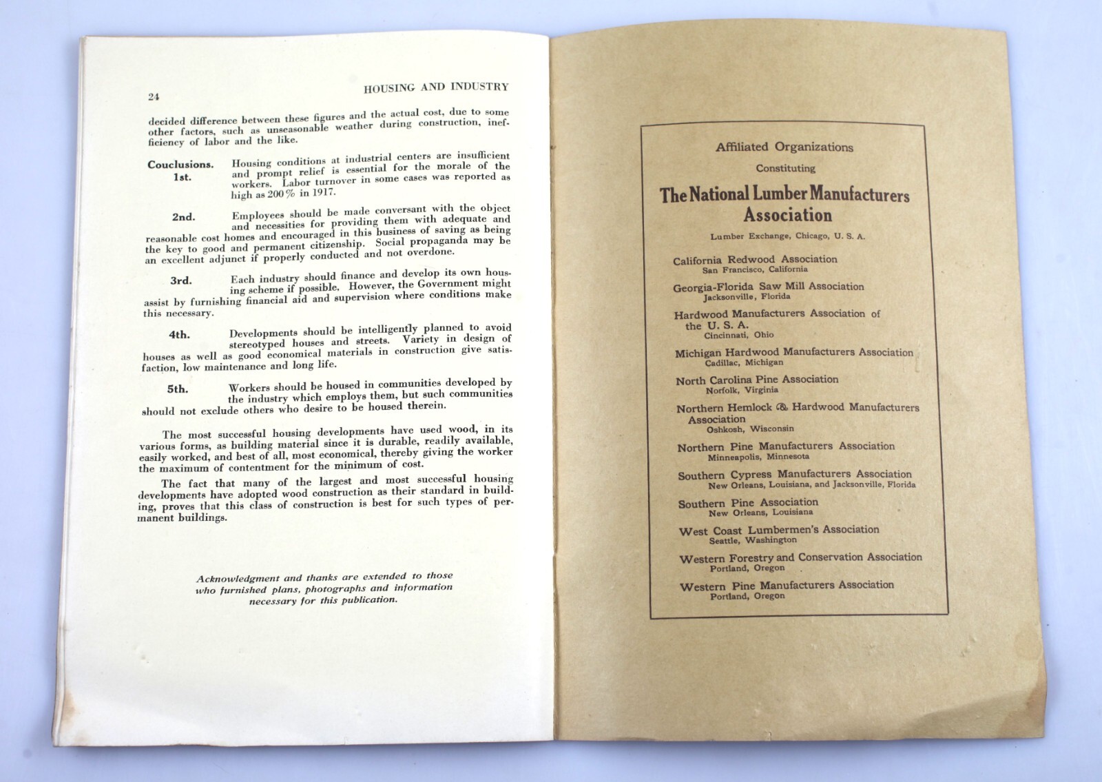 1918 Housing and Industry Booklet Planned Communities Firestone Park Akron Ohio