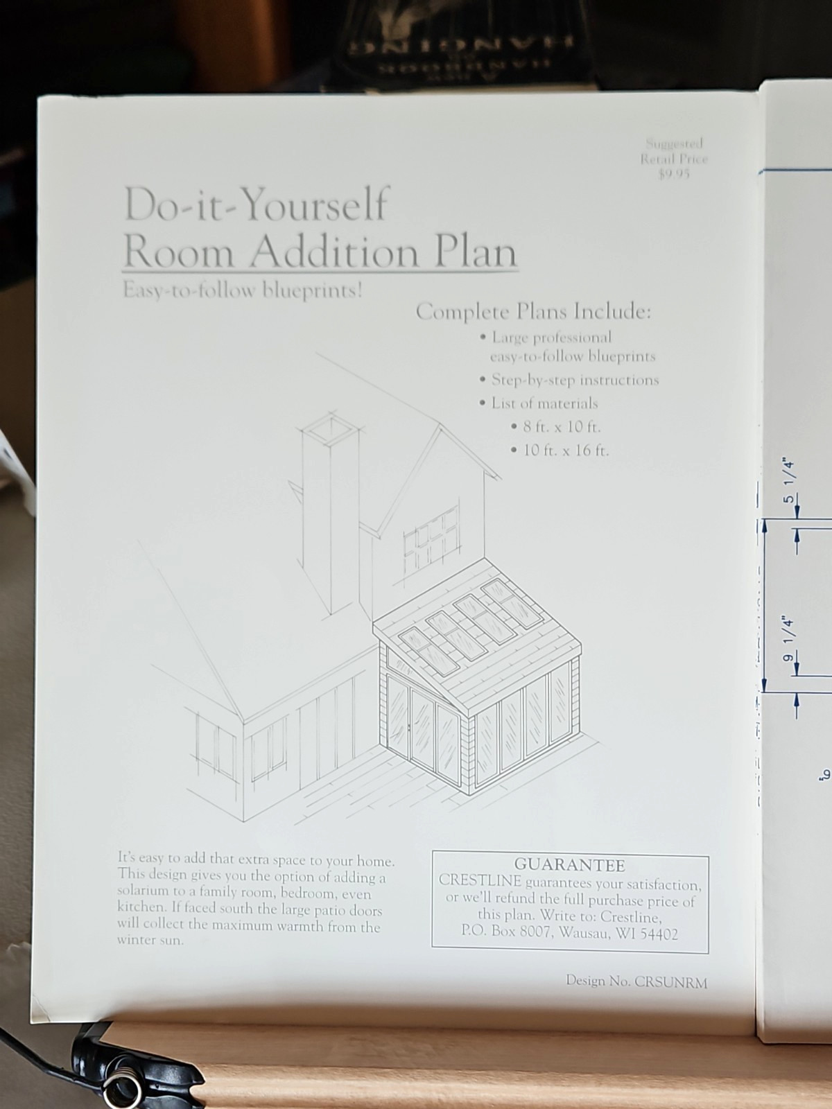 Crestline Room Addition Blueprints Complete Set Of 8