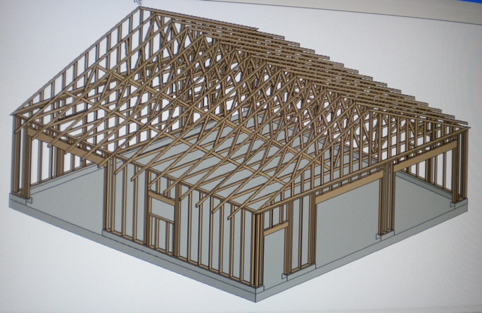 PERMIT READY 30′ x 30′ GARAGE PLAN DRAWN TO SCALE BLUEPRINTS AND MATERIALS LIST