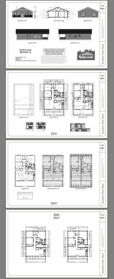 28×36 House — 3 Bedroom 2 Bath — 1,008 sq ft — PDF Floor Plan — Model 1G