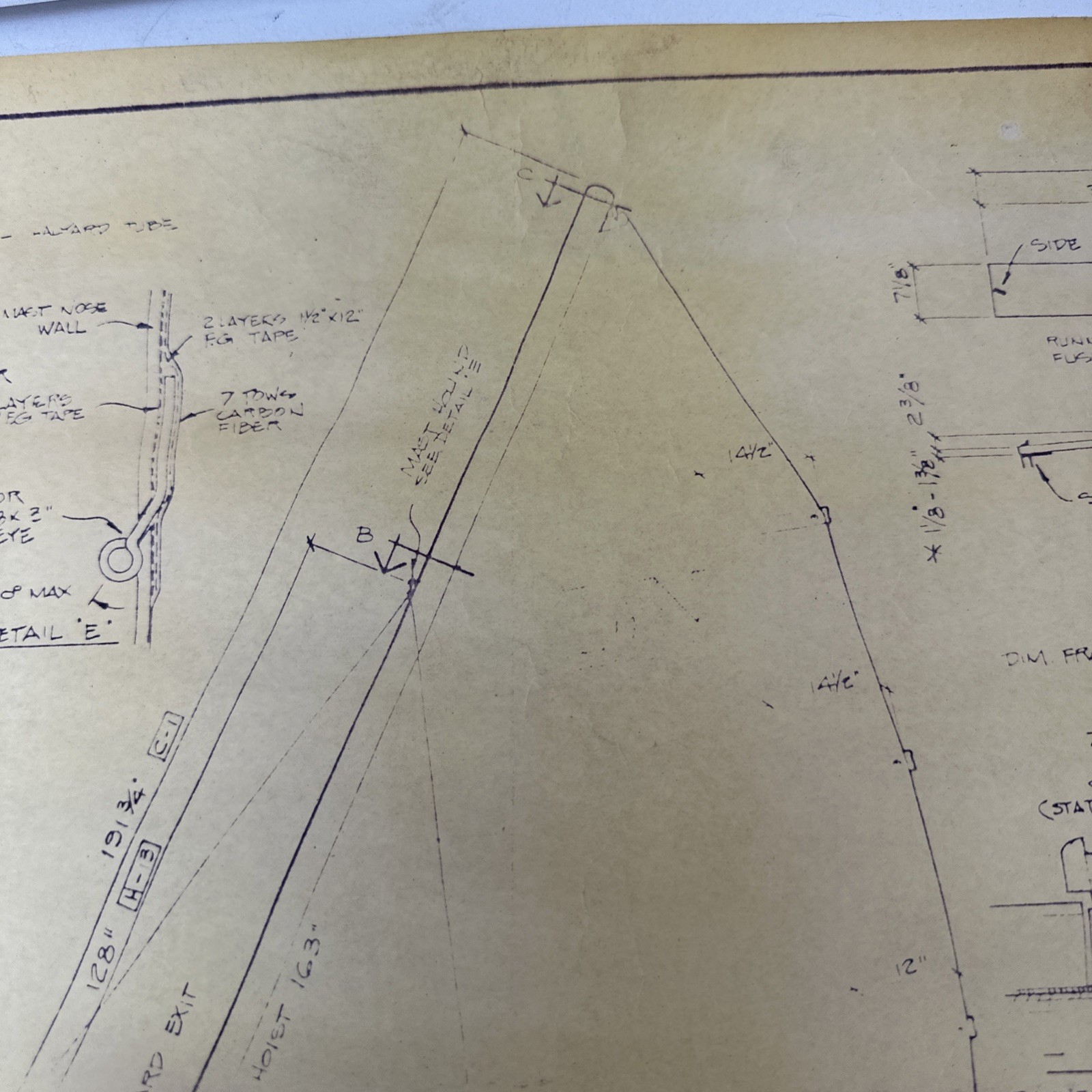 Vintage Blueprint International DN-60 Iceboat Gougeon Brothers Bay City Michigan