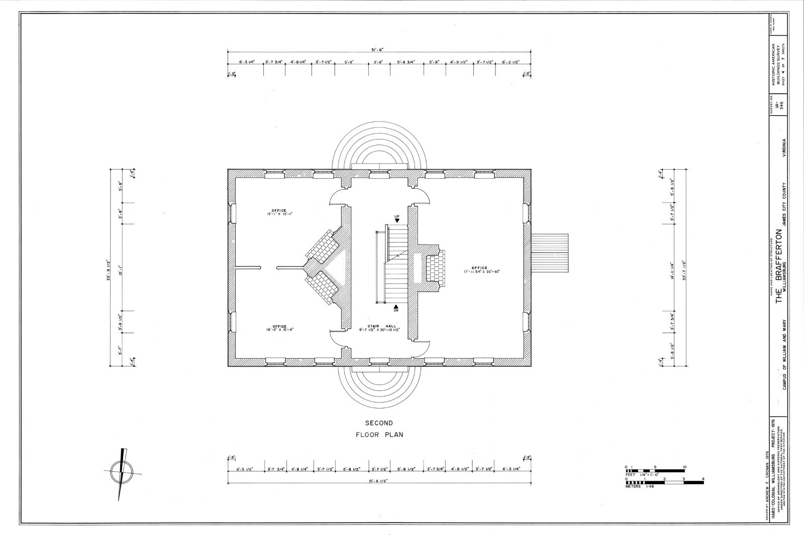 Colonial Williamsburg House, architectural home plans, brick, 4+ bedrooms, attic