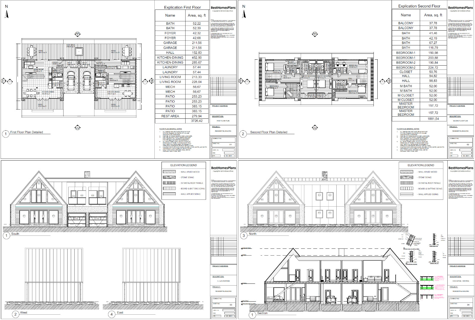 86’x29′ Double A-Frame Cabin, 6-Beds, 8 Baths, 2 Garage bays, 3556SF Living Area