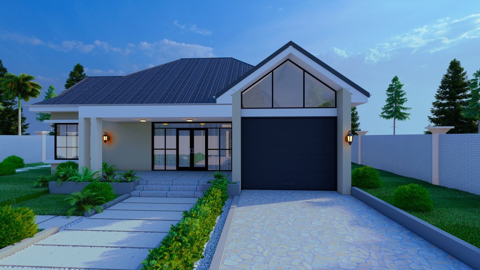 Modern 3 Bedroom House Design With Garage
