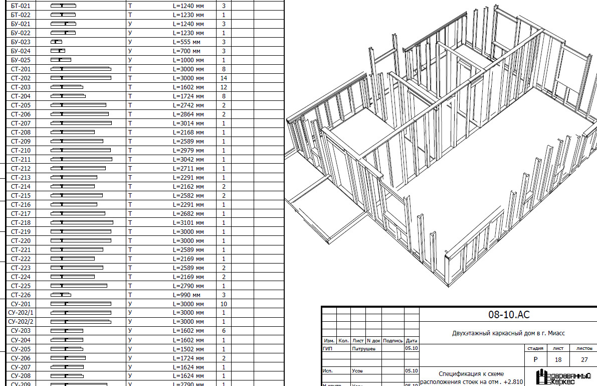 Construction Drawings/ DESIGN / PLANS / Frame house Miias-145.